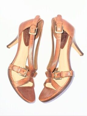 Cole Haan Nike Air Carma Air Hi Strappy Leather Stiletto Heels Size 10